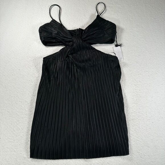 ASTR The Label Mini Dress Cut Out Spaghetti Strap New Women's Large Black - Picture 1 of 12